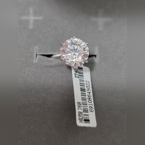 5-carat Moissanite Diamond in Sterling Silver Setting